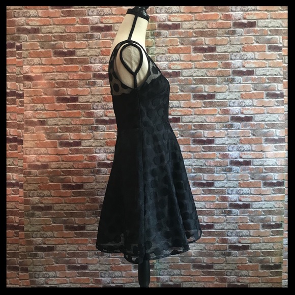 Betsey Johnson Lace Overlay Polka Dot Dress - Picture 3 of 5